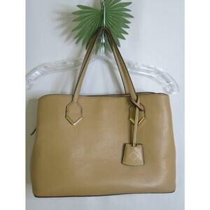 KELLY and KATIE Crossbody Satchel Bag Removeable/Adjustable Strap Zip Tan